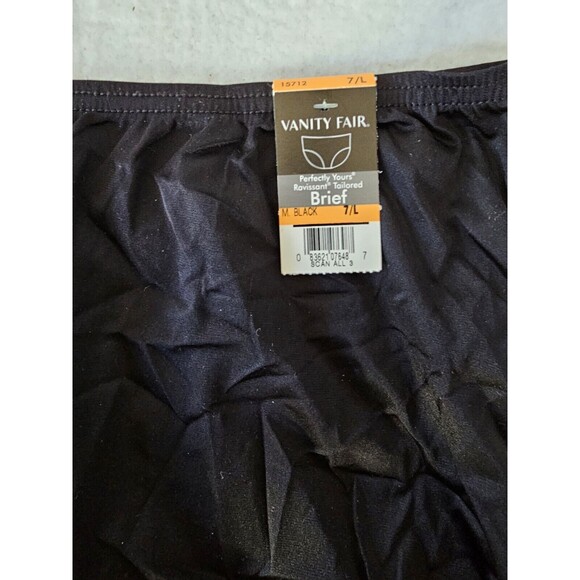 Vanity Fair Panties Womens Black Perfectly Yours Brief Style 15712 Size 7  Large - Picture 2 of 7